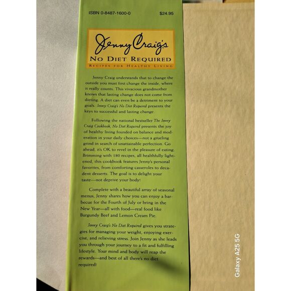 Jenny Craig Cookbook: Cutting Through the Fat Hardcover Oxford House 1996 Book - Picture 4 of 6